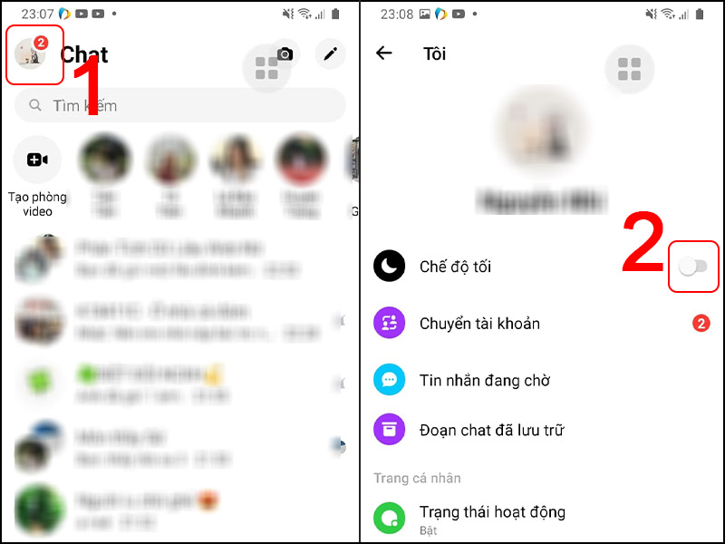 Cách bật chế độ Dark Mode Messenger trên điện thoại, máy tính chi tiết